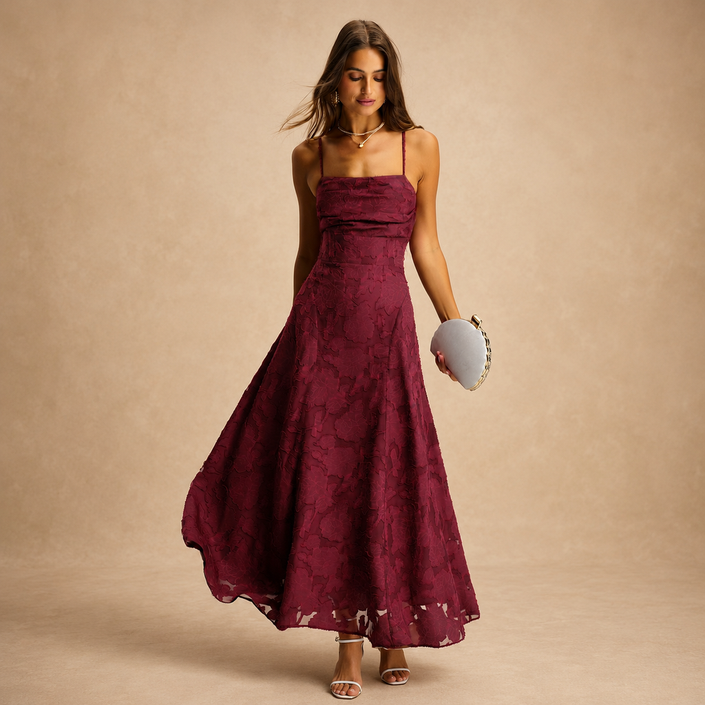 Valeria Jacquard Maxi Dress