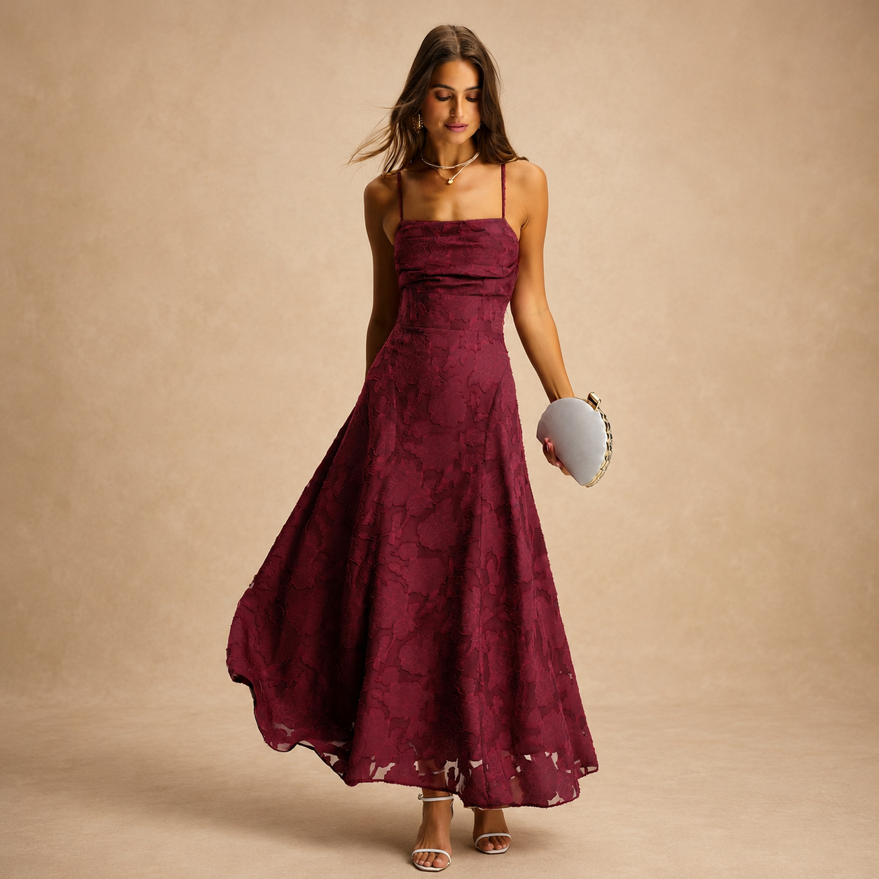 Valeria Jacquard Maxi Dress