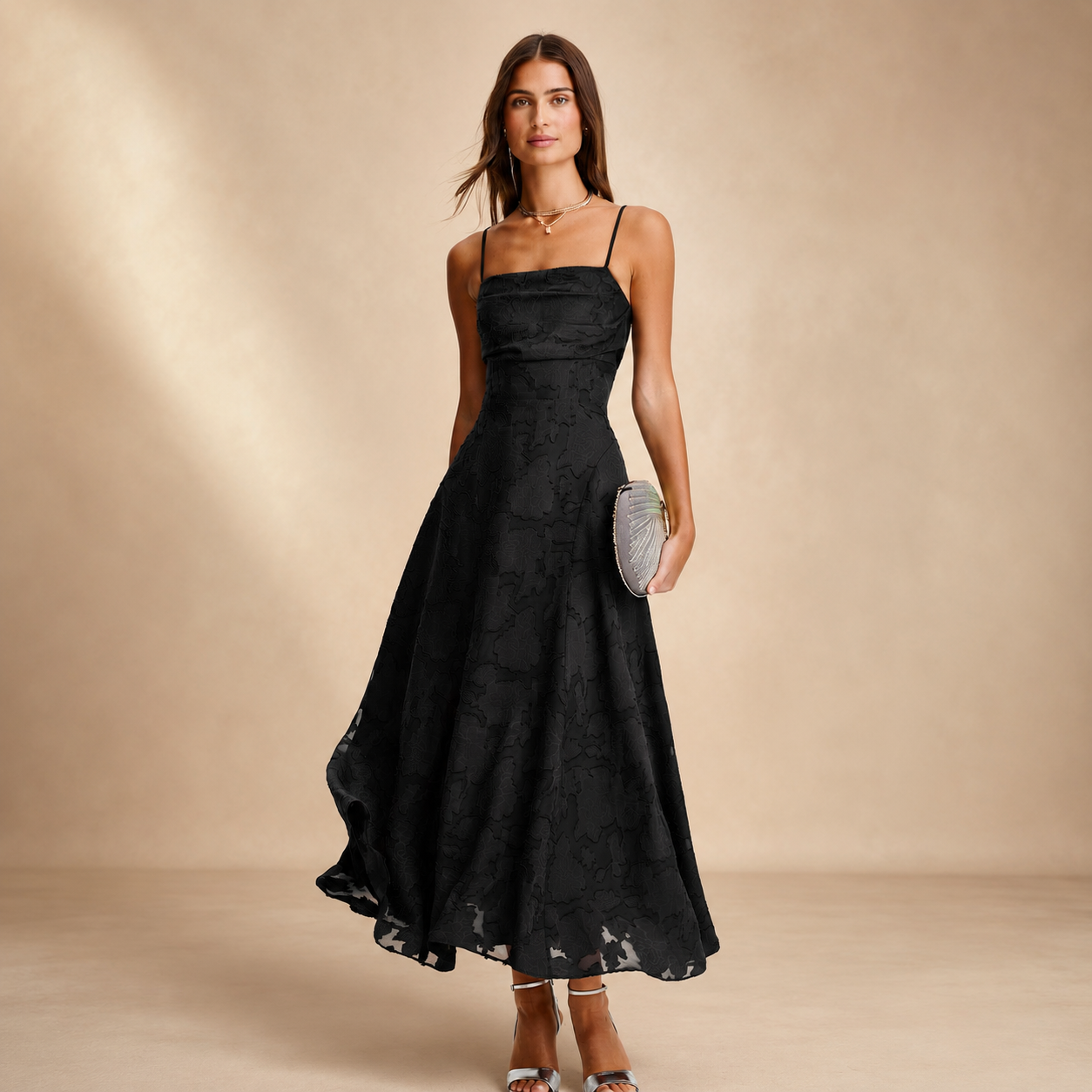 Valeria Jacquard Maxi Dress