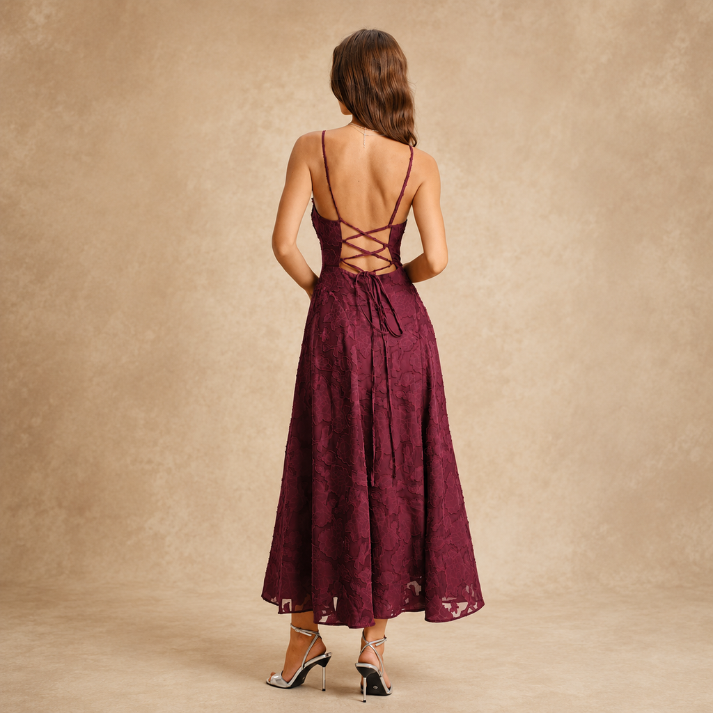 Valeria Jacquard Maxi Dress