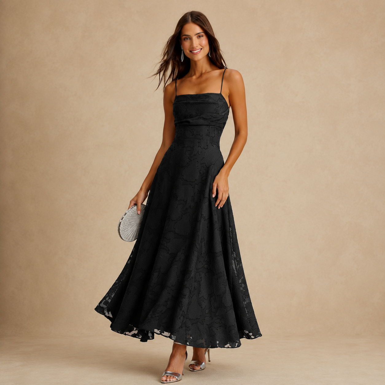 Valeria Jacquard Maxi Dress