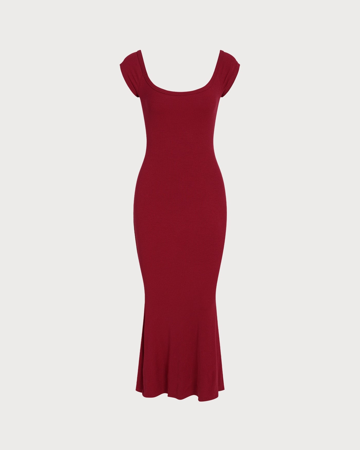 Red Drop Shoulder Tunic Maxi Dress